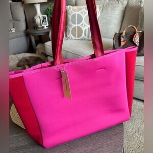 NWT Summersalt Neoprene Pink &  Red Tote
